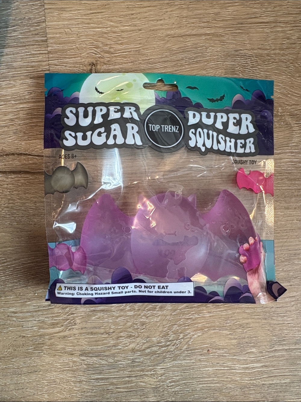 Super Sugar Duper Squisher Bat — Purple Sensory Toy